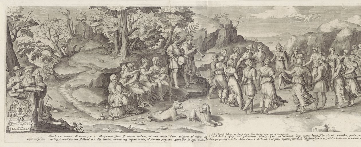 Hochzeit von Isaak und Rebekka von Gijsbert Van Veen