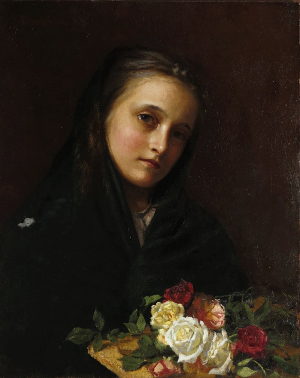 Mädchen mit Blumen von Gilbert Gaul