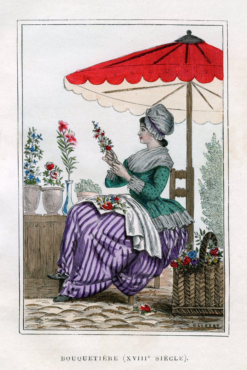 Blumenverkäufer, 18. Jahrhundert 1882-1884 von Gilbert