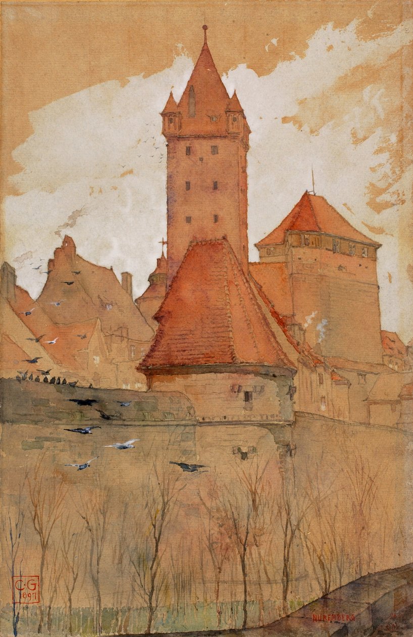 Türme von der Stadtmauer, Nürnberg von Gilbert Cass