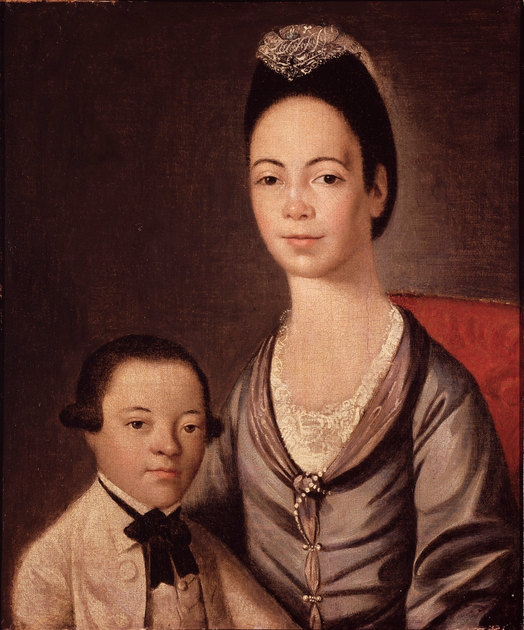Frau Aaron Lopez und ihr Sohn Joshua von Gilbert Stuart