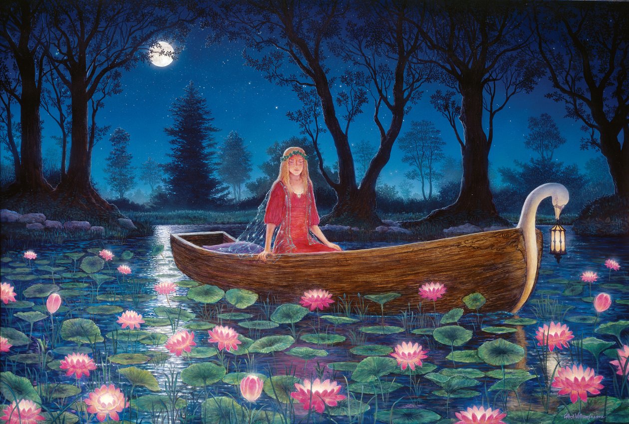 Mondschein-Wasserlilien, 2002 von Gilbert Williams