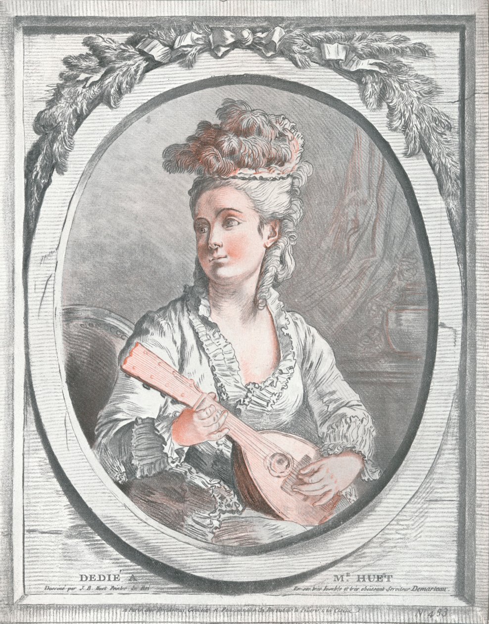 Porträt von Madame Huet, 18. Jahrhundert von Gilles Demarteau