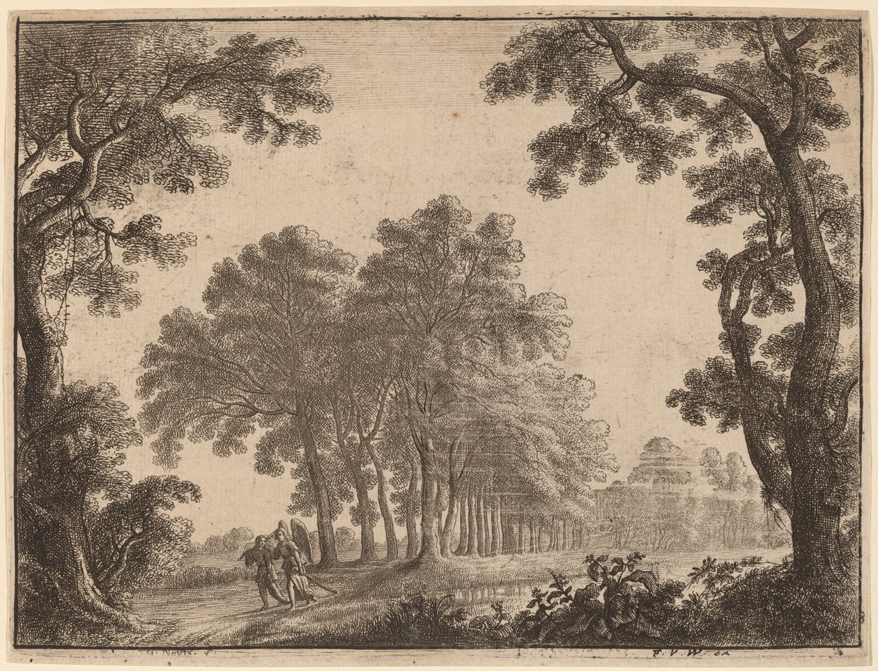 Landschaft mit Tobias und dem Engel von Gilles Neyts