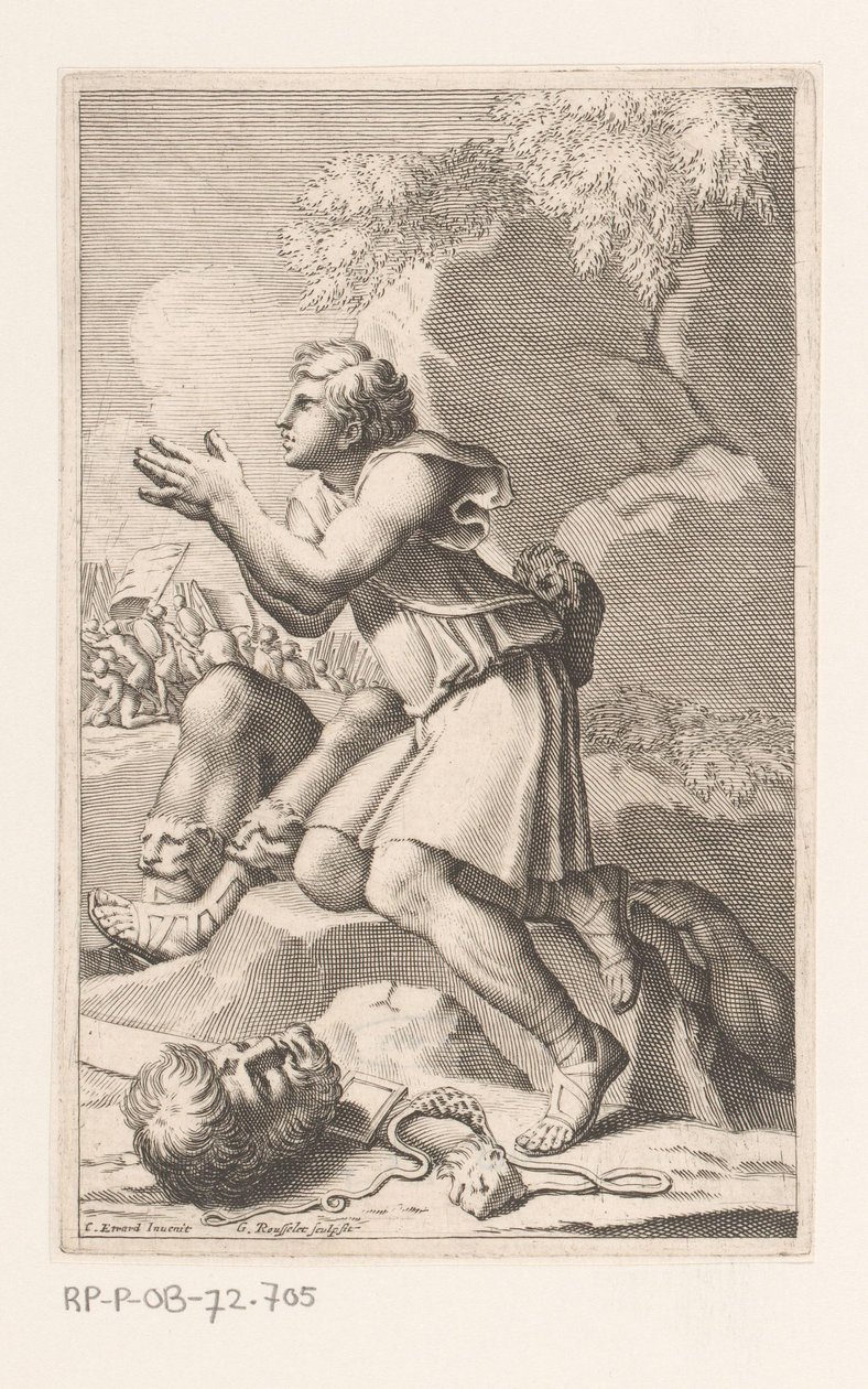 David nach dem Töten von Goliath von Gilles Rousselet