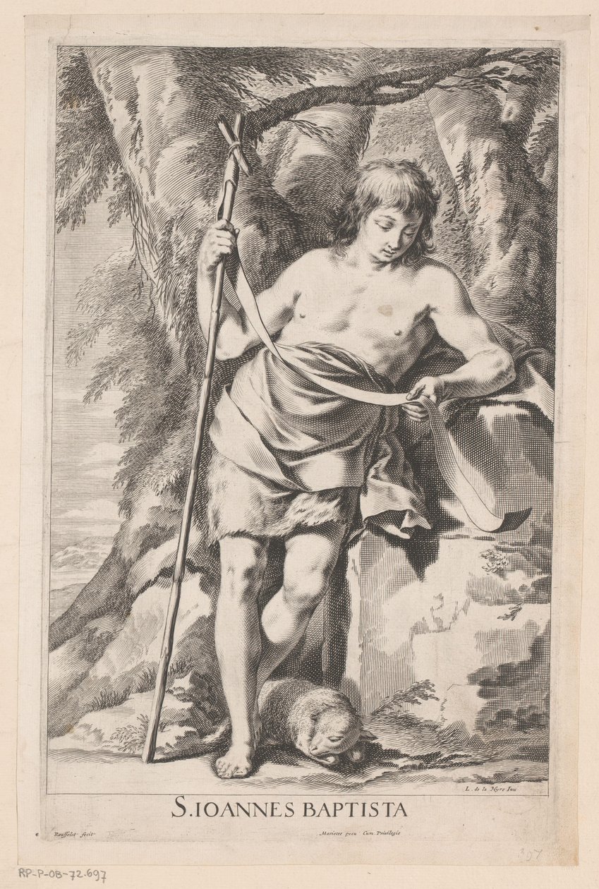 Johannes der Täufer mit Stab und Lamm von Gilles Rousselet