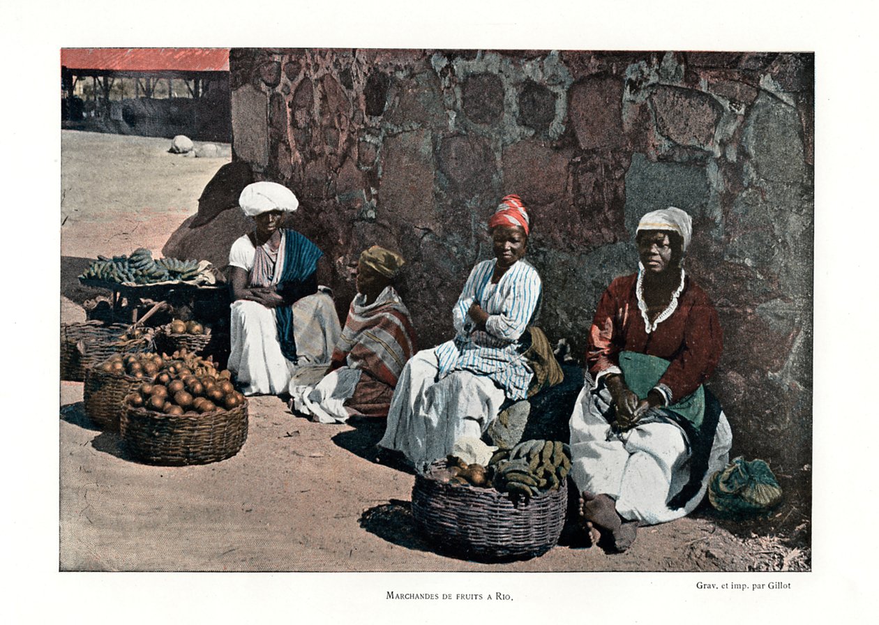 Obstverkäufer, Rio de Janeiro, Brasilien, 19. Jahrhundert von Gillot