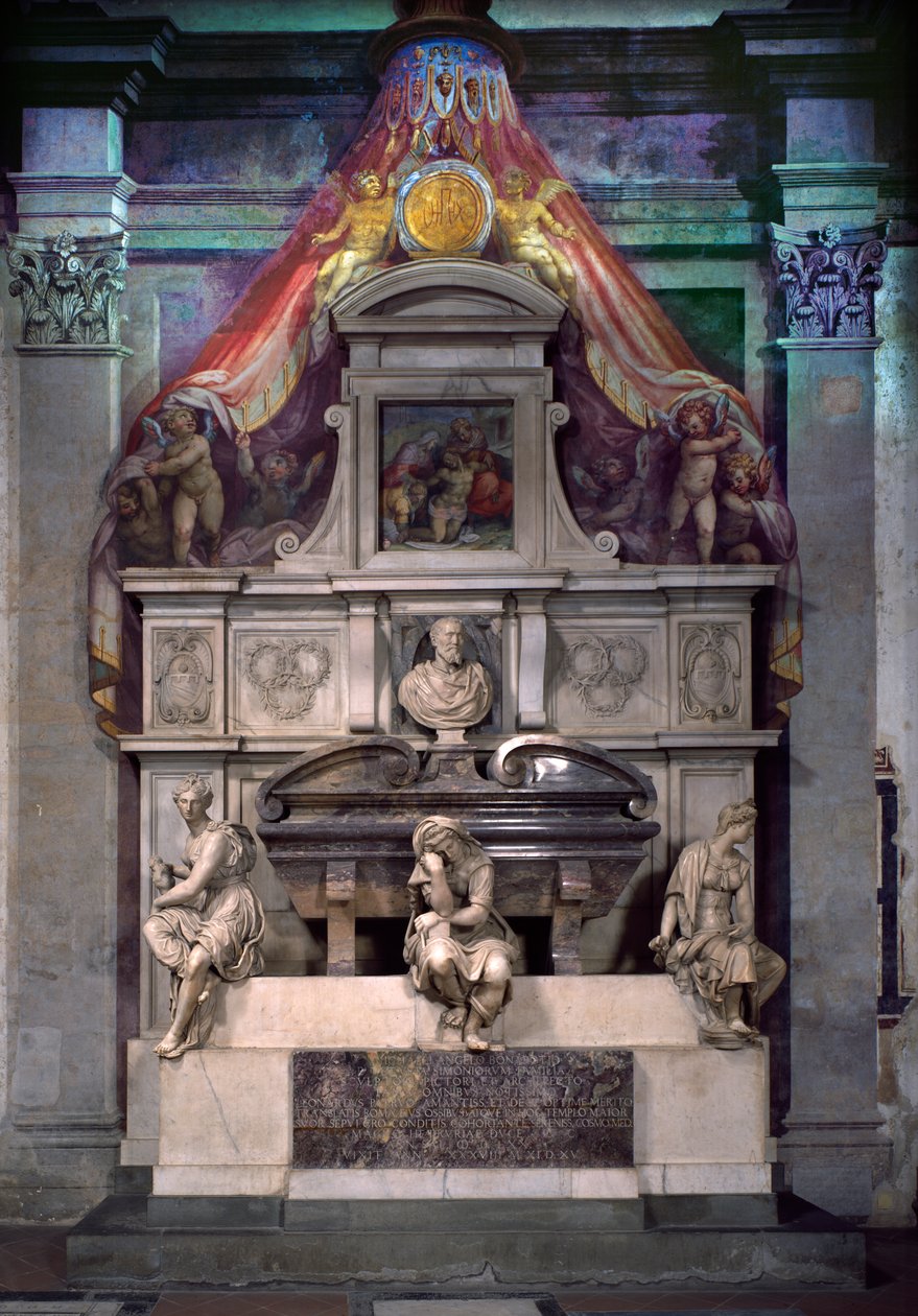 Denkmal für Michelangelo Buonarroti (1475-1564) von Giorgio Vasari