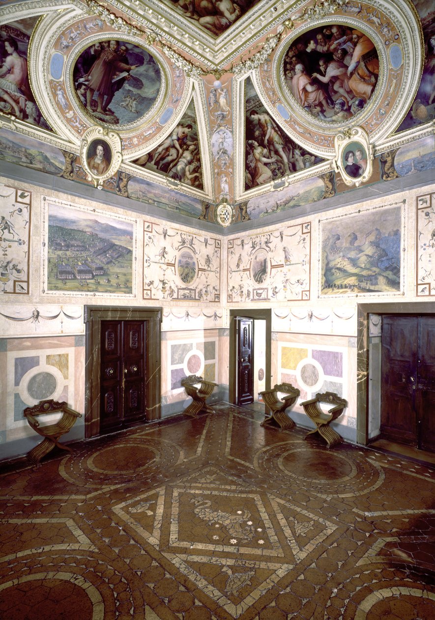 Ansicht der Sala di Cosimo I, 1556 von Giorgio Vasari