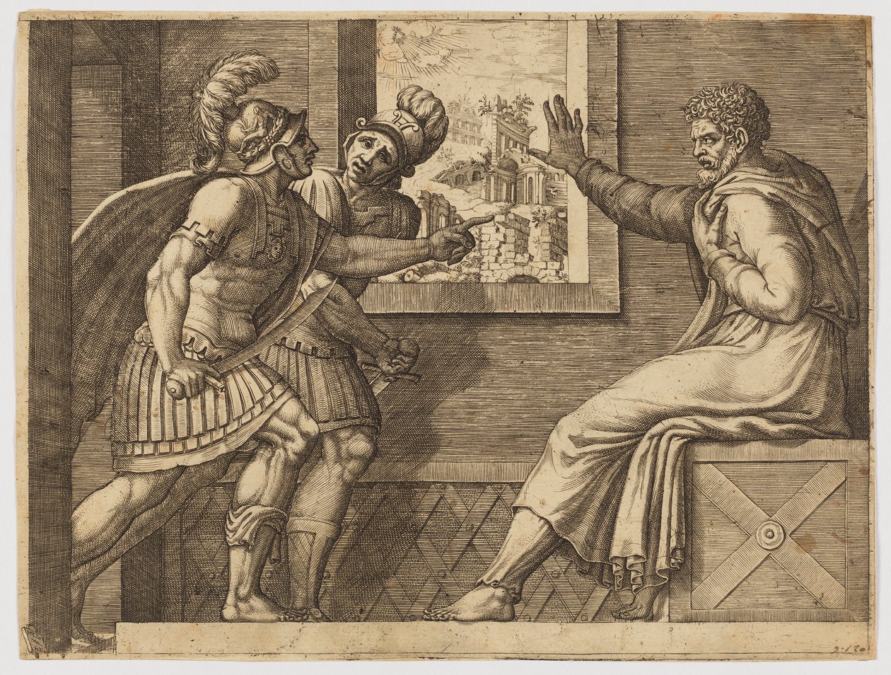 Caius Marius im Gefängnis von Giorgio Ghisi