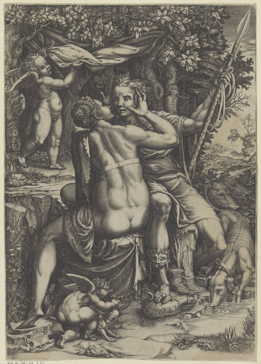 Venus und Adonis von Giorgio Ghisi