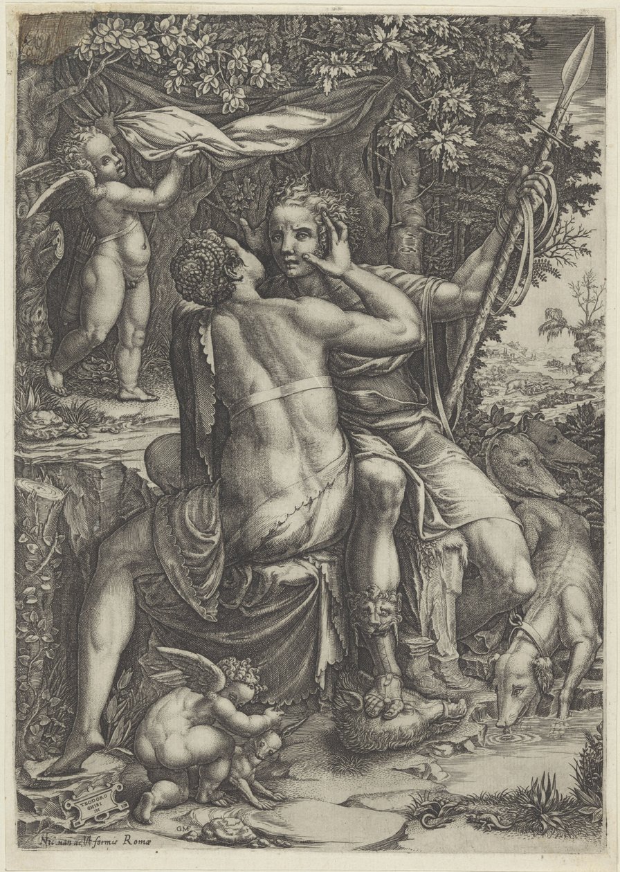 Venus und Adonis von Giorgio Ghisi