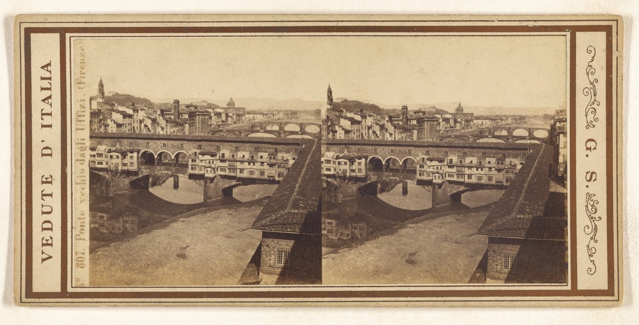 Ponte Vecchio von den Uffizien, (Florenz) von Giorgio Sommer