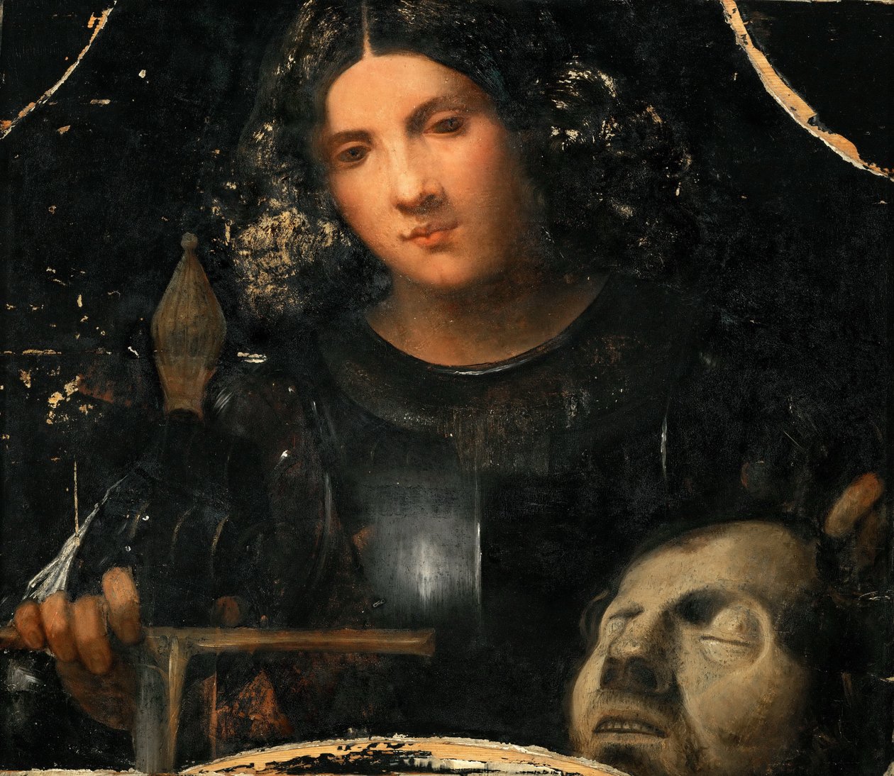 David mit dem Haupt des Goliath von Giorgione da Castelfranco