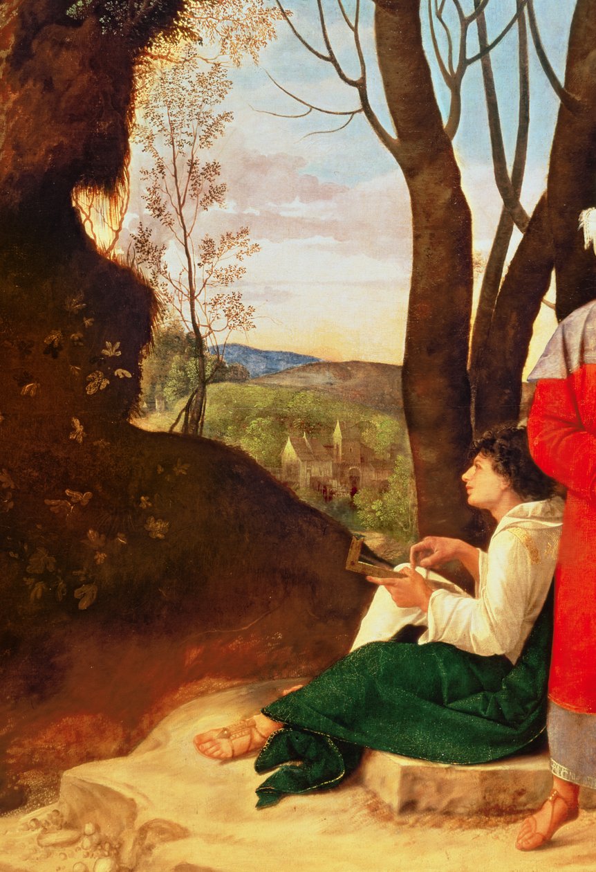Die drei Philosophen (Detail) von Giorgione da Castelfranco