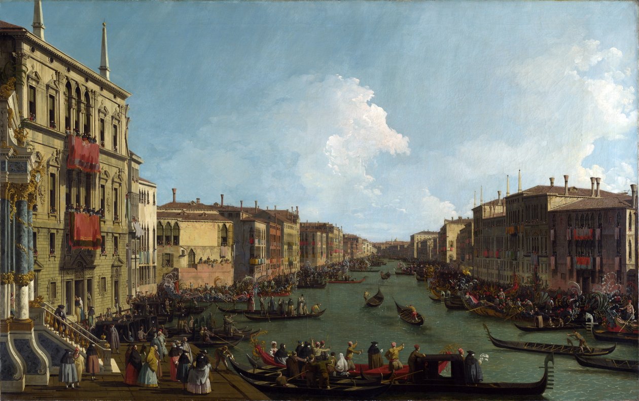 Eine Regatta auf dem Canal Grande, ca. 1735 von Giovanni Antonio Canal