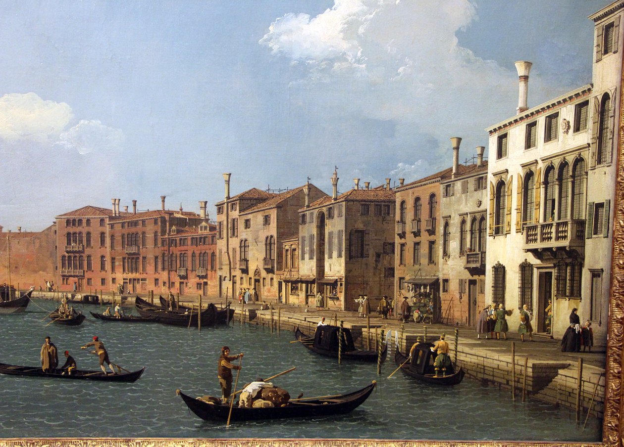Ansicht des Kanals von Santa Chiara in Venedig von Giovanni Antonio Canal