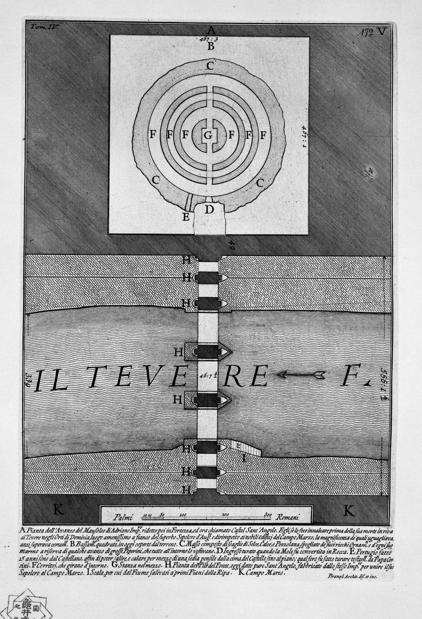 Mausoleum des Hadrian von Giovanni Battista Piranesi