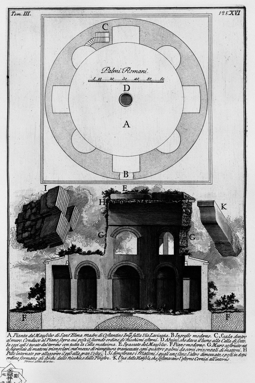 Mausoleum der Helena von Giovanni Battista Piranesi