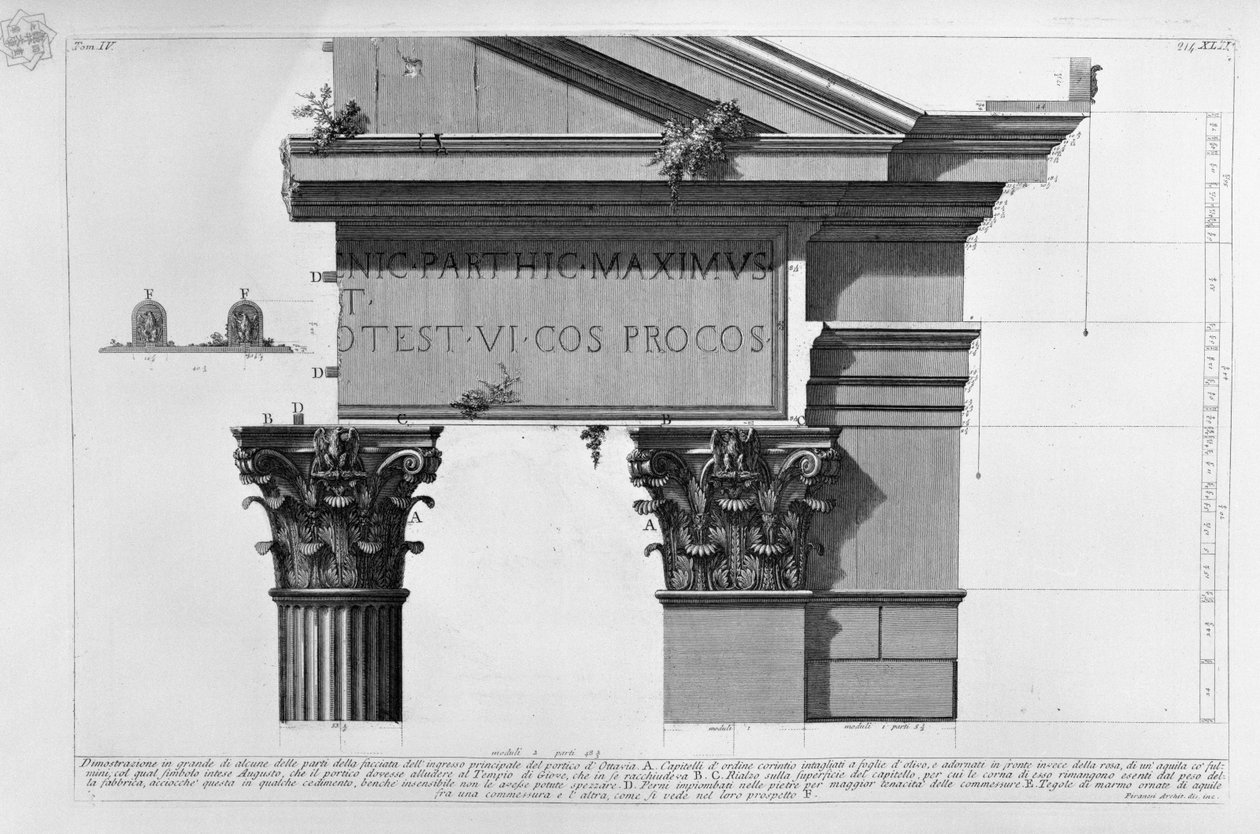 Portikus der Octavia von Giovanni Battista Piranesi