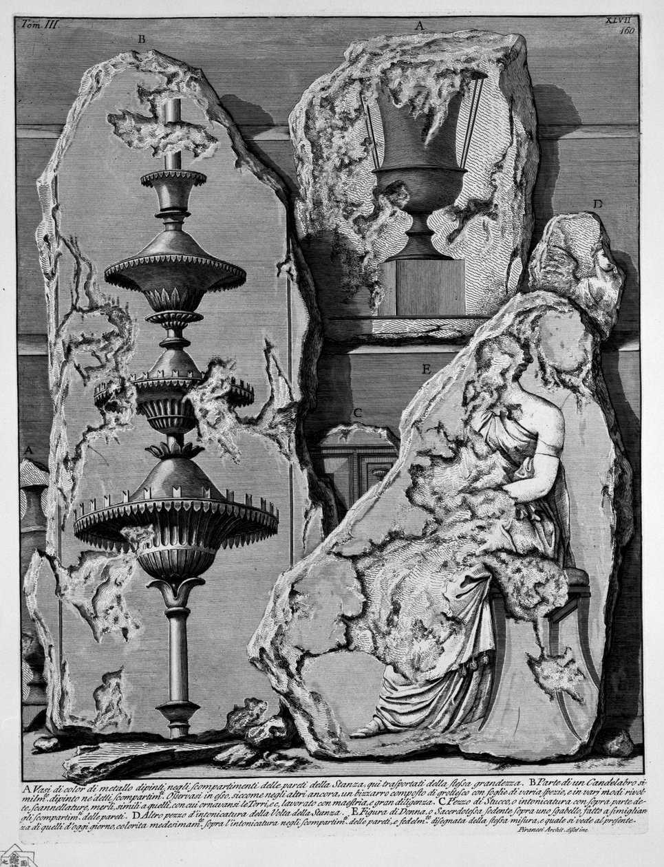 Pyramide des Caius Cestius von Giovanni Battista Piranesi