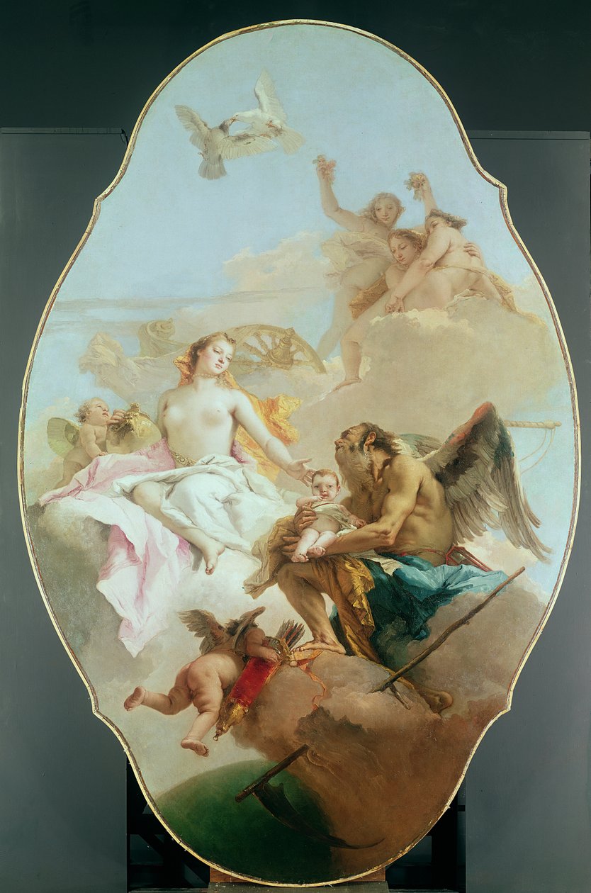 Eine Allegorie mit Venus und Zeit, ca. 1754-58 von Giovanni Battista Tiepolo