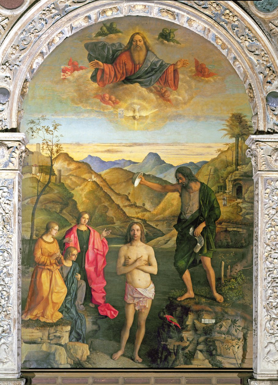 Taufe Christi, St. Johannes Altarbild von Giovanni Bellini