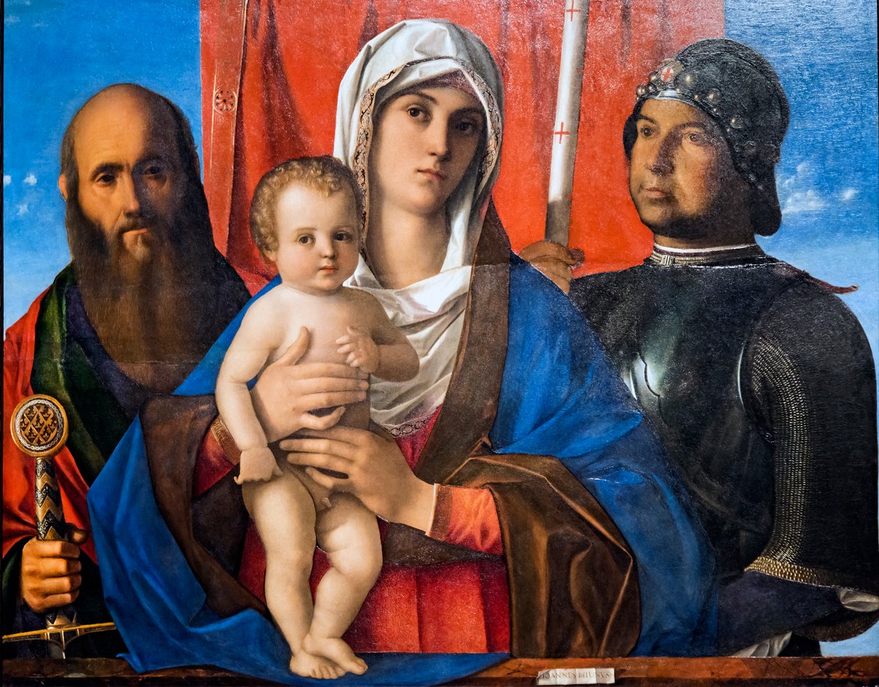 Madonna mit Kind, mit St. Paul und St. Georg von Giovanni Bellini