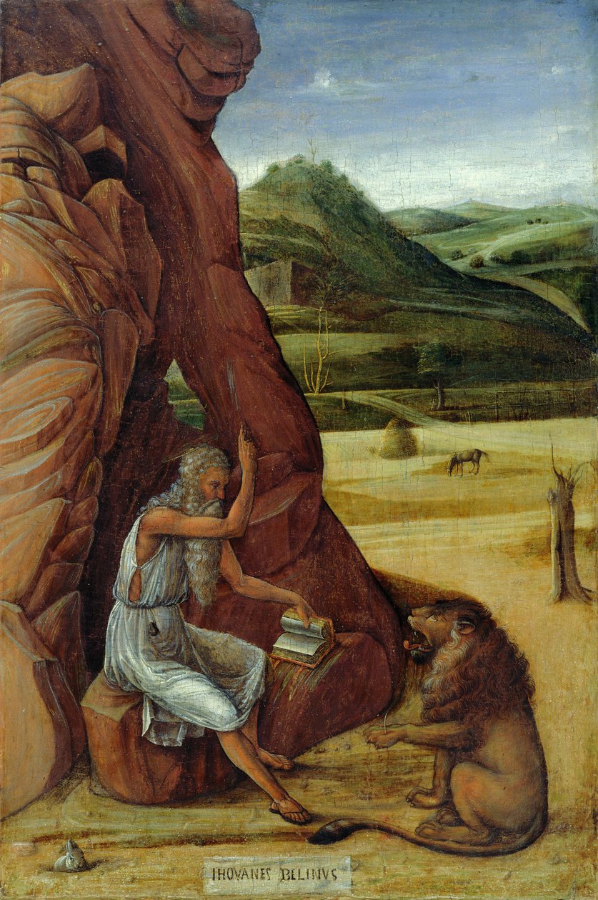 Der heilige Hieronymus in der Wildnis, ca. 1450 von Giovanni Bellini