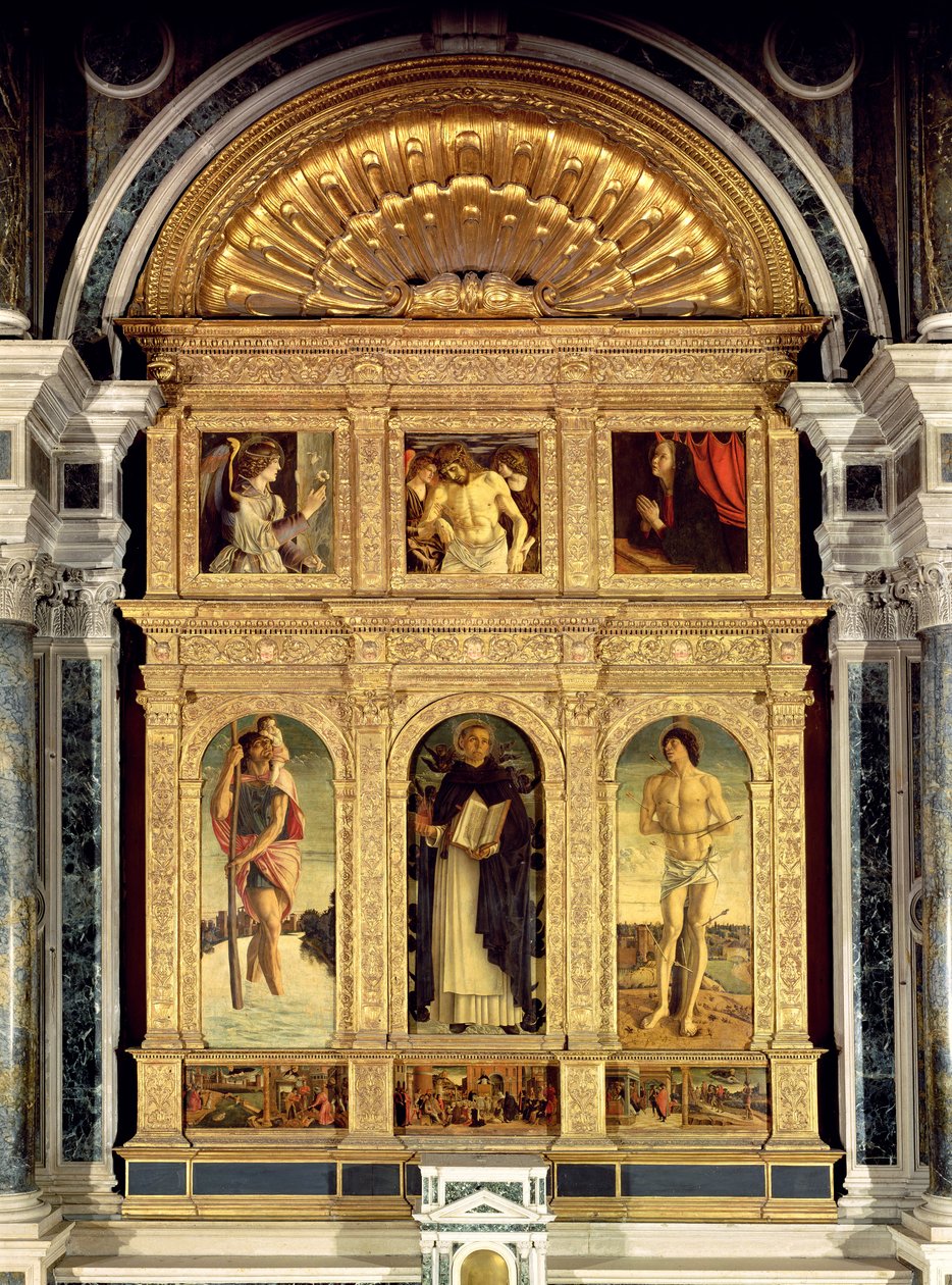 St. Vincent Ferrer Altarbild, ca. 1465 (Polyptychon) von Giovanni Bellini