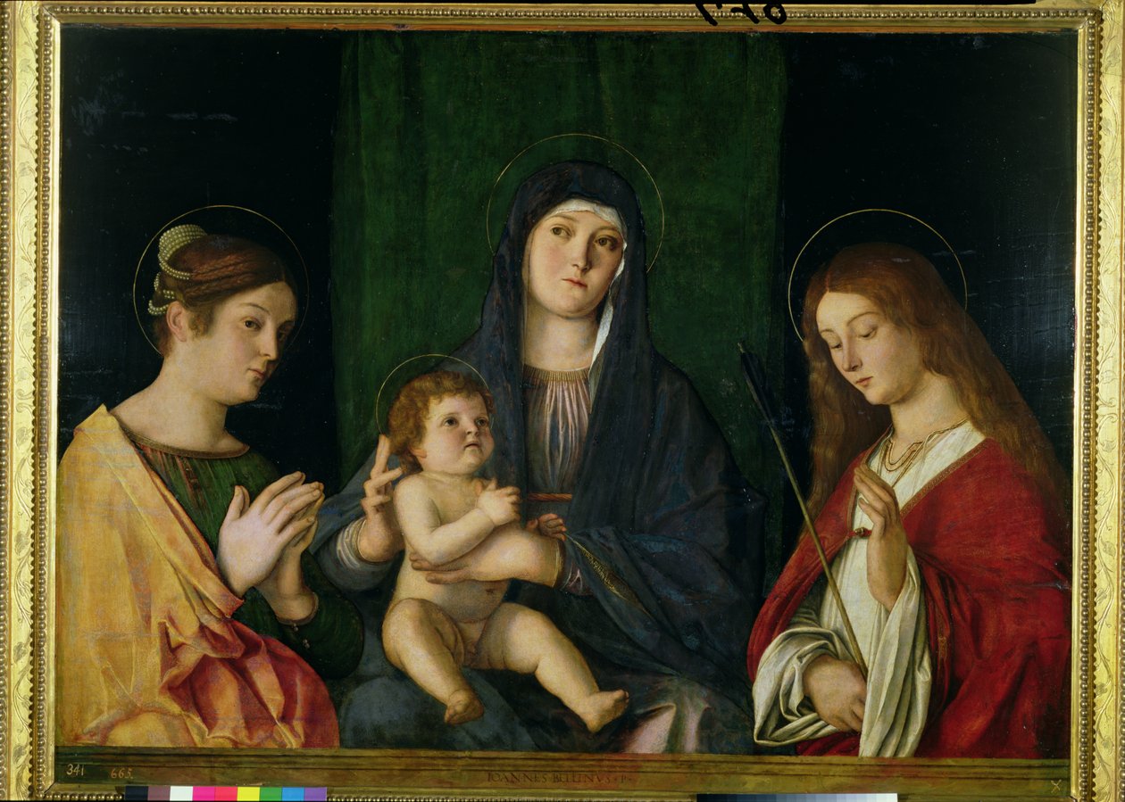 Die Jungfrau und das Kind mit St. Katharina und St. Ursula, ca. 1490 von Giovanni Bellini