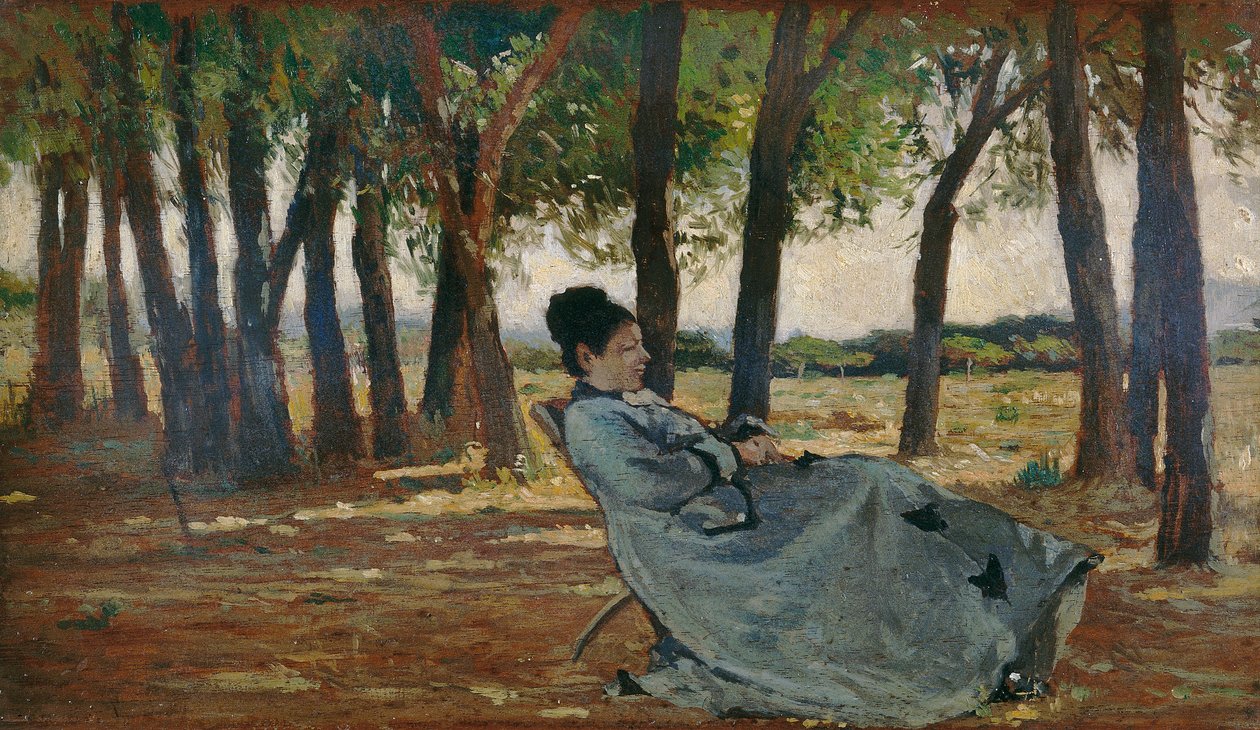 Signora Martelli in Castiglioncello, um 1867 von Giovanni Fattori