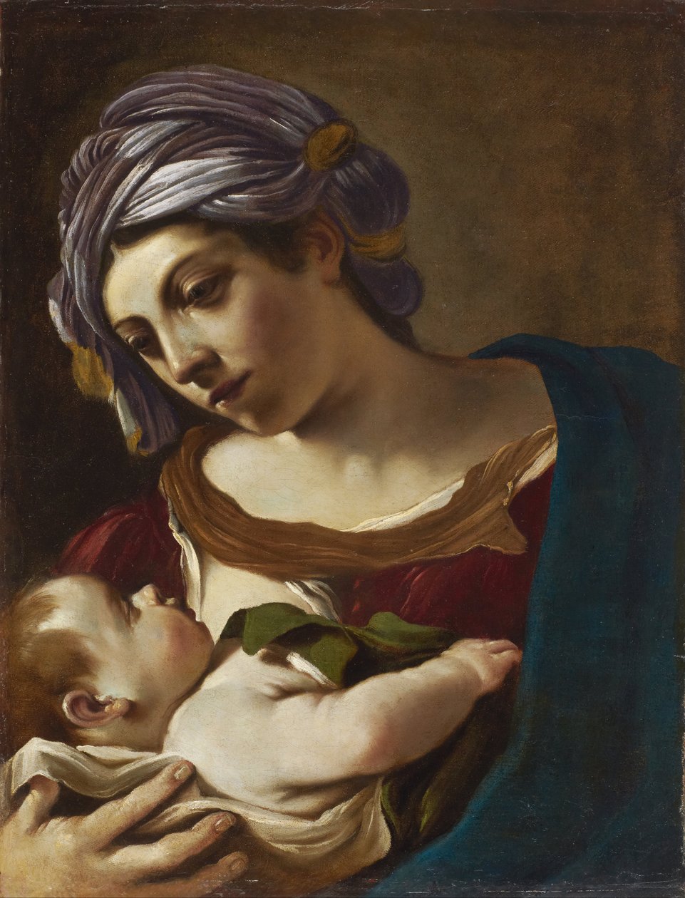 Madonna mit Kind von Giovanni Francesco Barbieri
