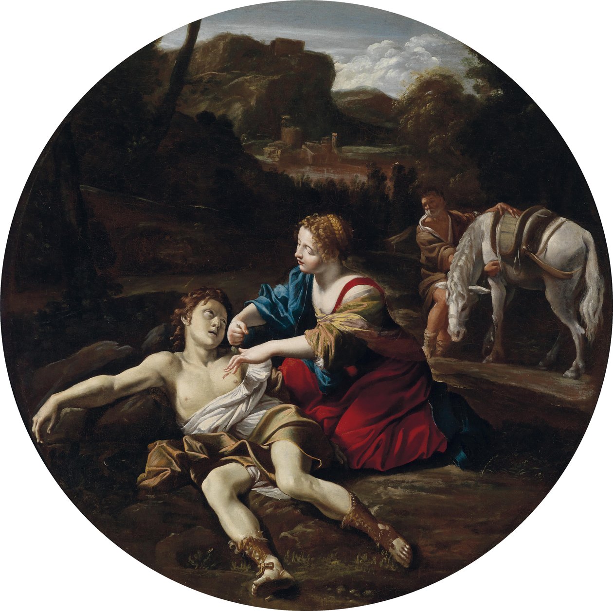 Angelica pflegt Medoro von Giovanni Lanfranco