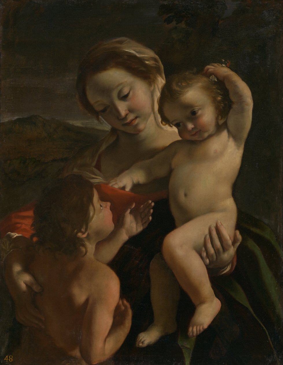 Madonna mit Kind und dem kleinen Johannes dem Täufer von Giovanni Lanfranco