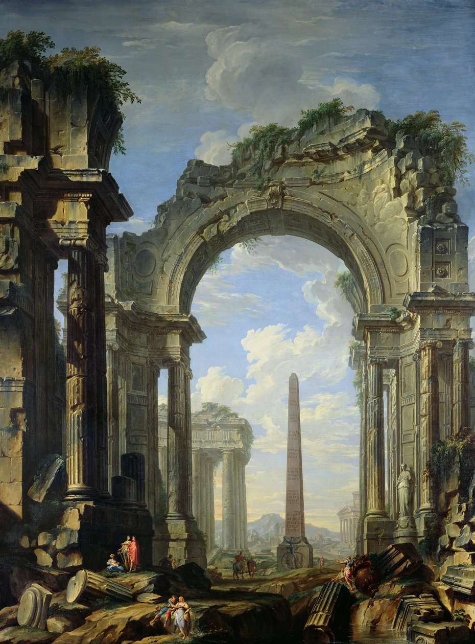 Landschaft mit Ruinen von Giovanni Niccolo Servandoni