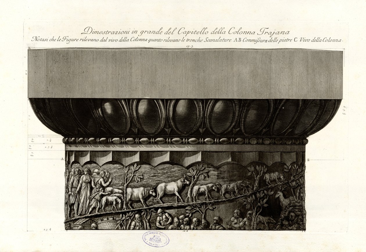 Dimostrazioni in grande del Capitello della Colonna Trajana von Giovanni Battista Piranesi