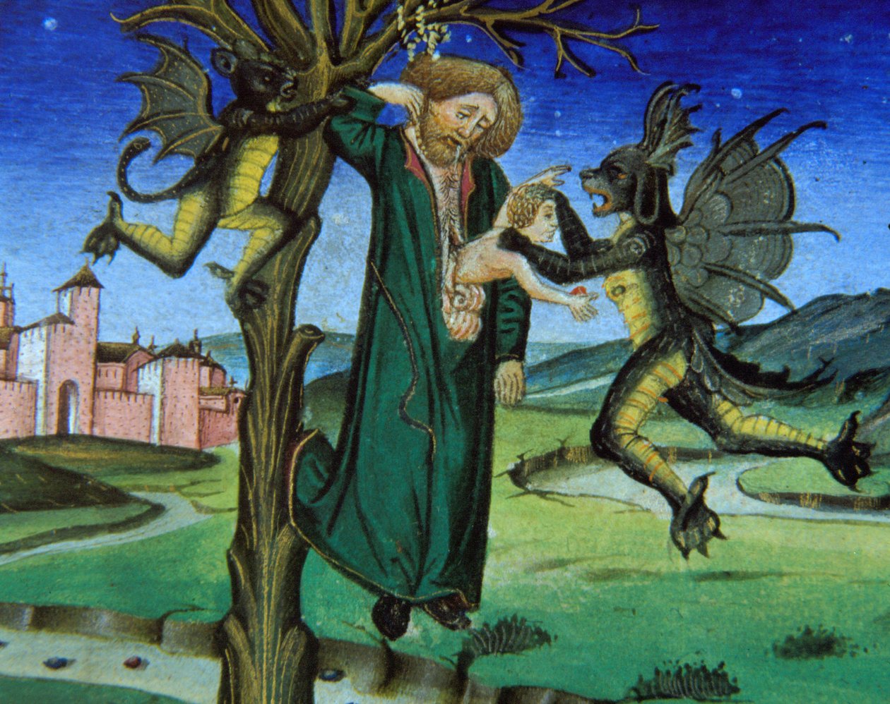 Gehängter Judas, Neues Testament der Bibel von Giovanni Ambrogio de Predis
