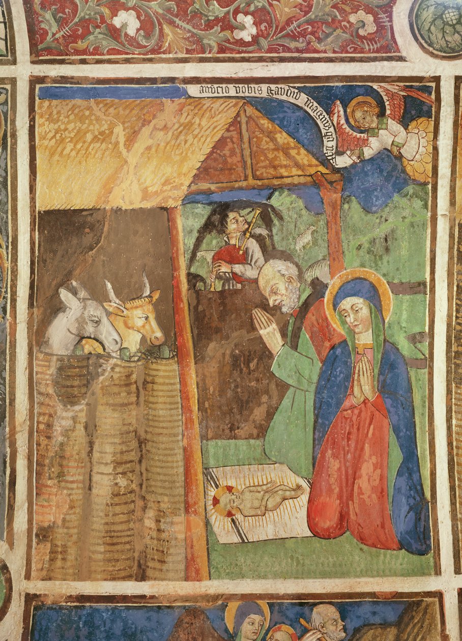 Die Geburt Christi, ca. 1480 (Fresko) von Giovanni Baleison
