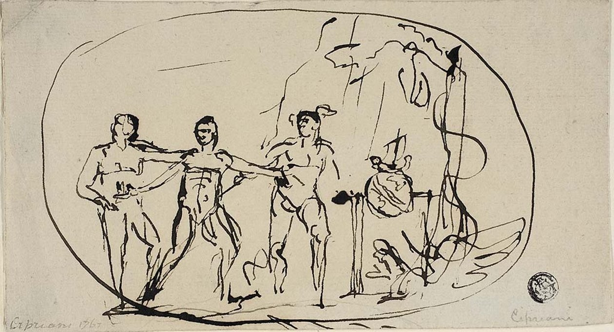 Drei Figuren von Giovanni Battista Cipriani