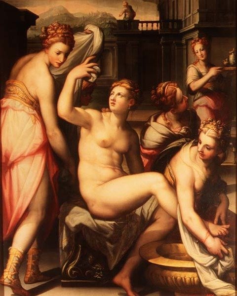Bathseba beim Baden von Giovanni Battista Naldini