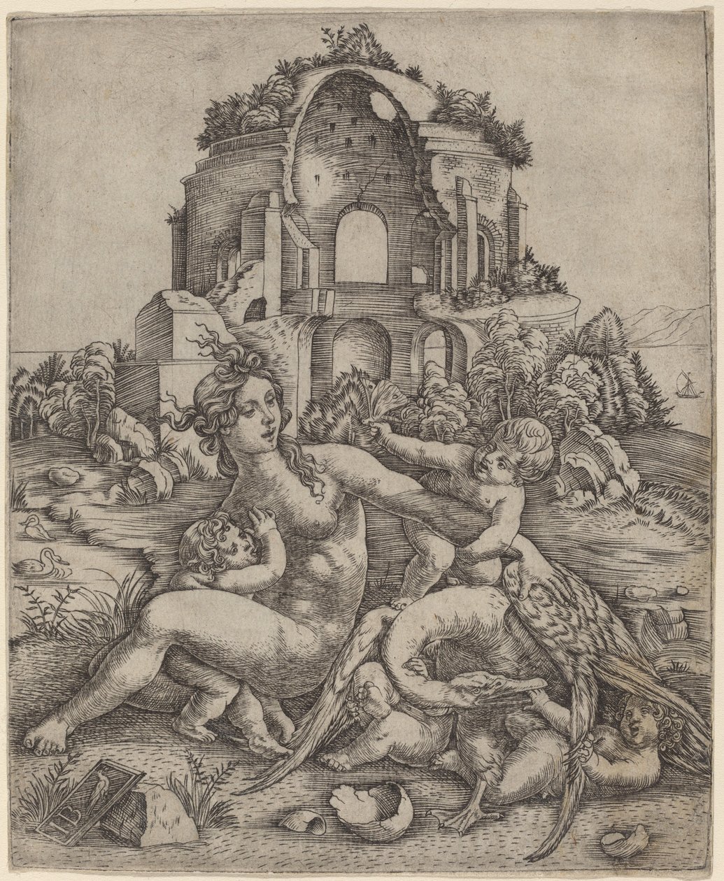 Leda und der Schwan von Giovanni Battista Palumba
