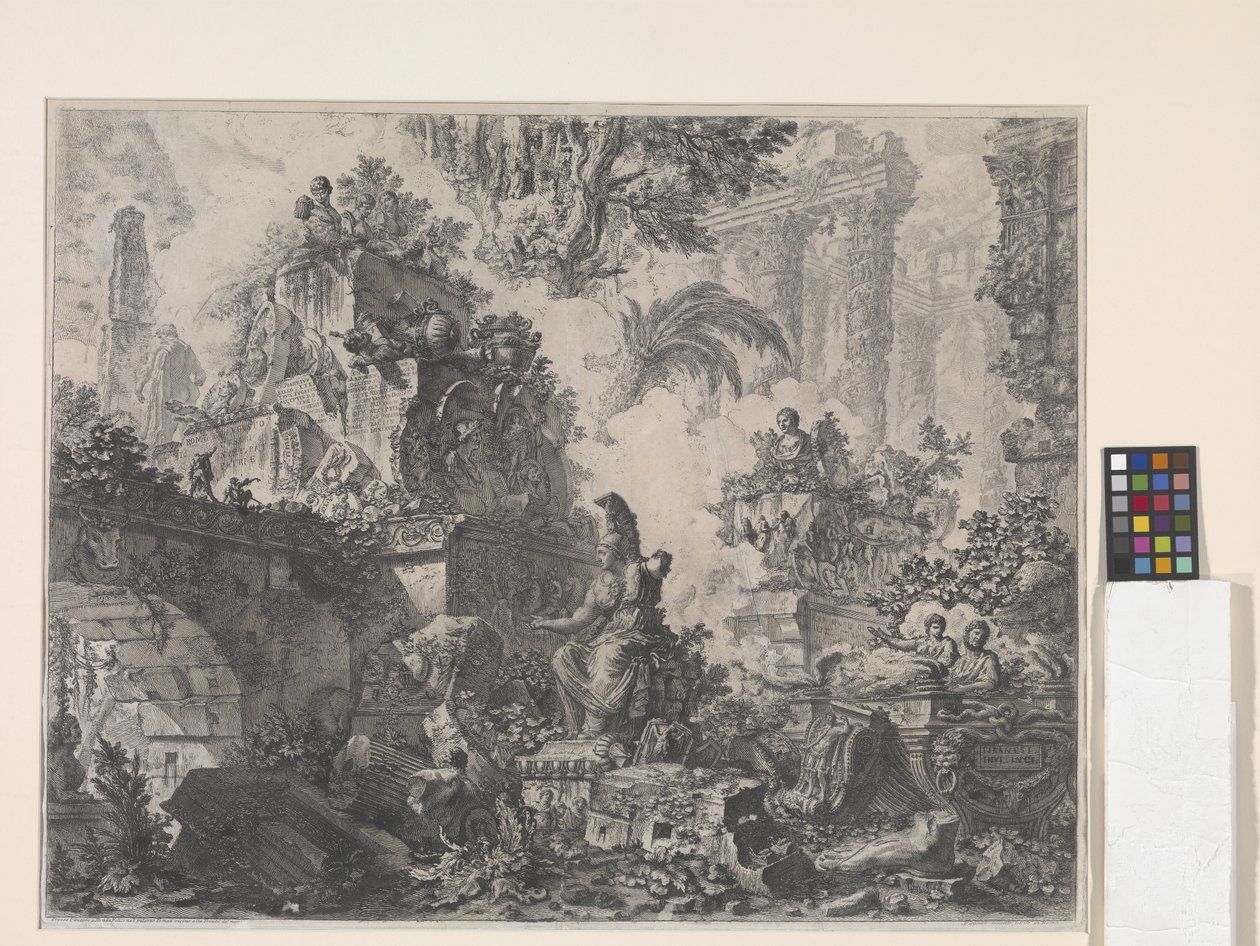 Frontispiz mit Minerva-Statue von Giovanni Battista Piranesi