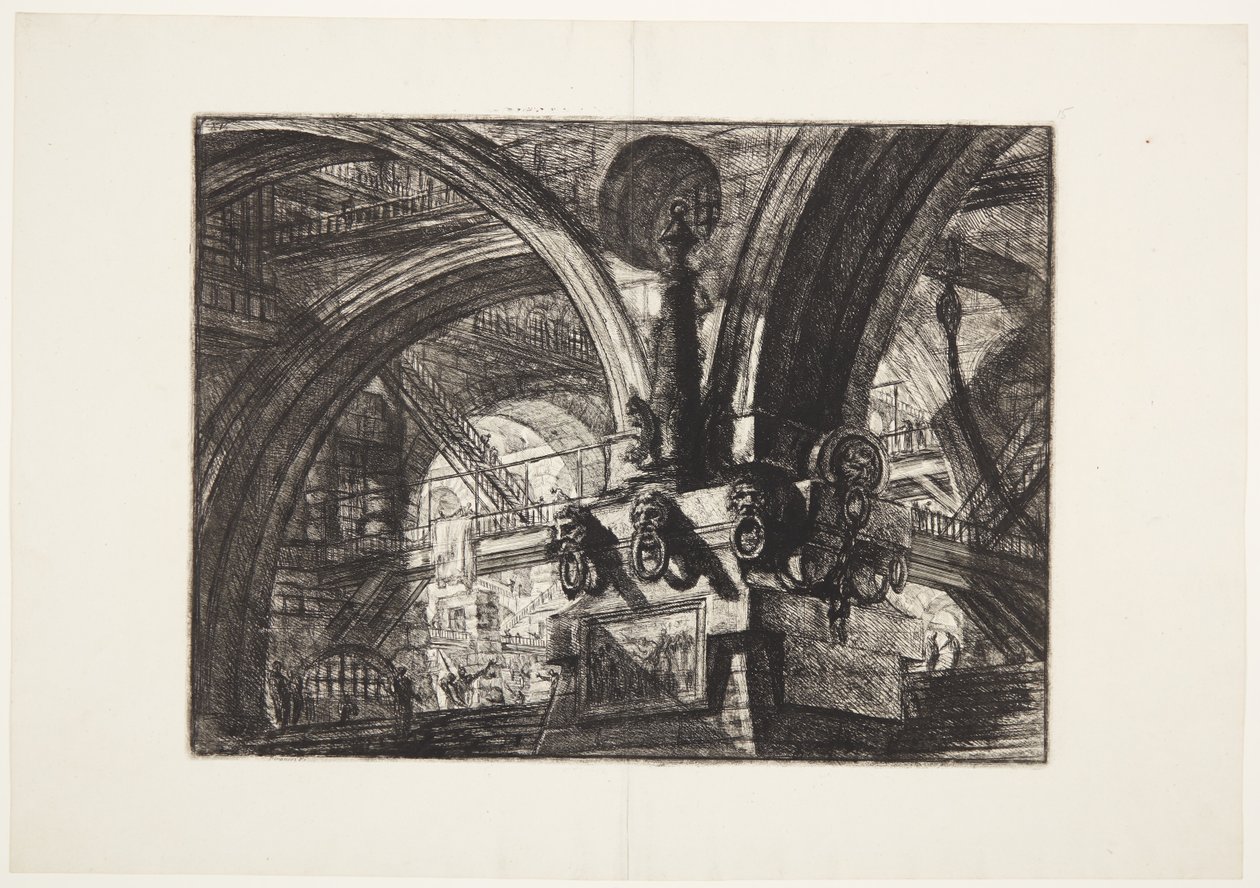 Der Pier mit einer Lampe von Giovanni Battista Piranesi