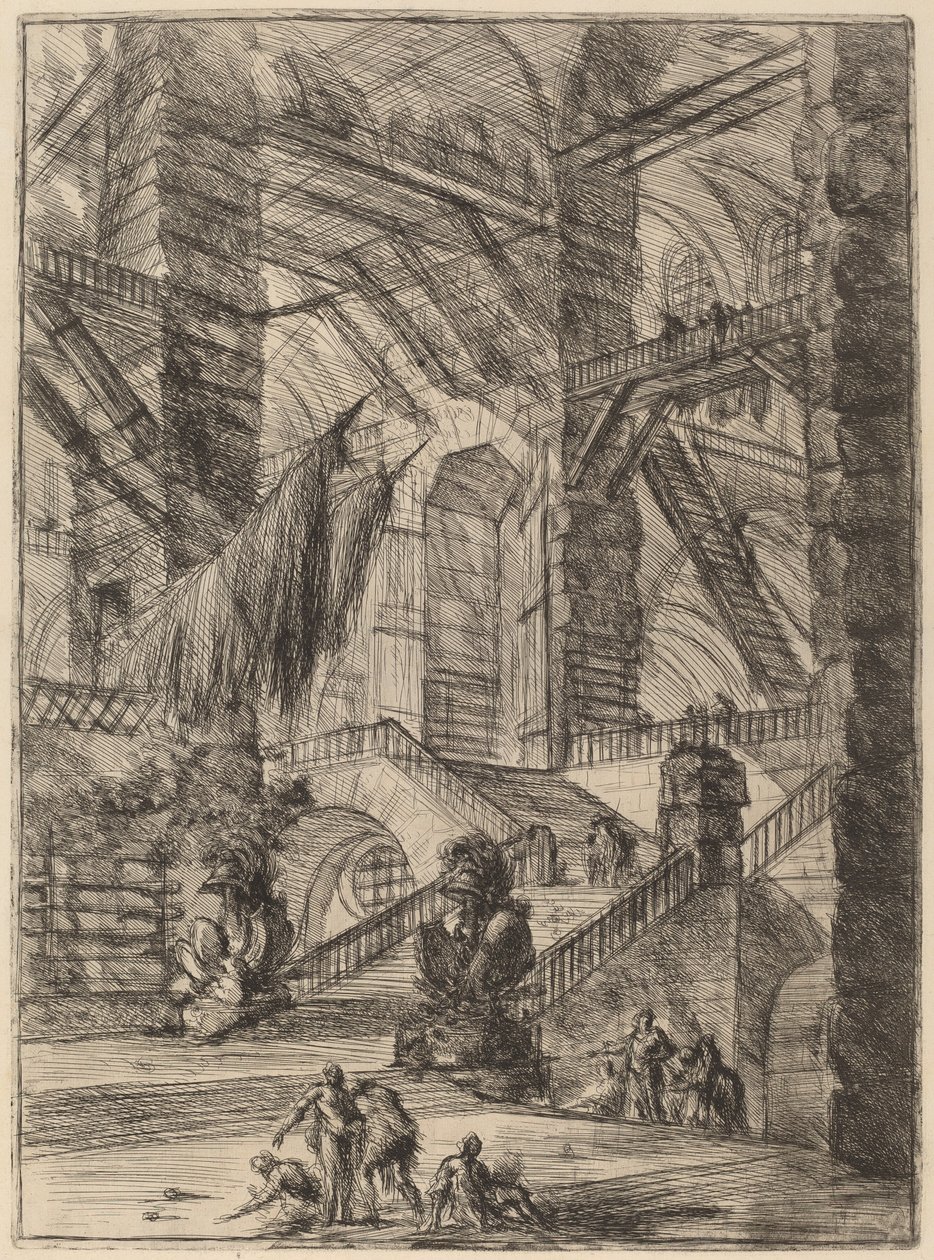 Die Treppe mit Trophäen von Giovanni Battista Piranesi