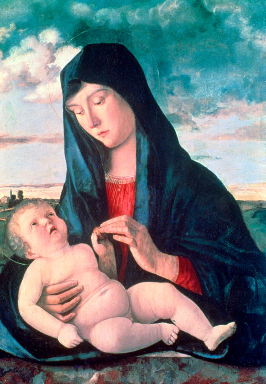 Madonna und Kind in einer Landschaft, um 1480-1485 von Giovanni Bellini
