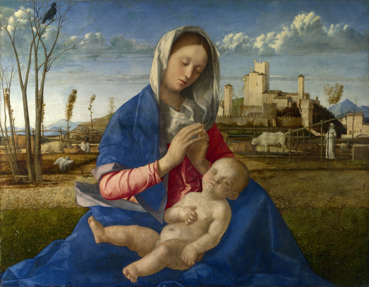 Madonna auf der Wiese (Madonna del Prato) von Giovanni Bellini