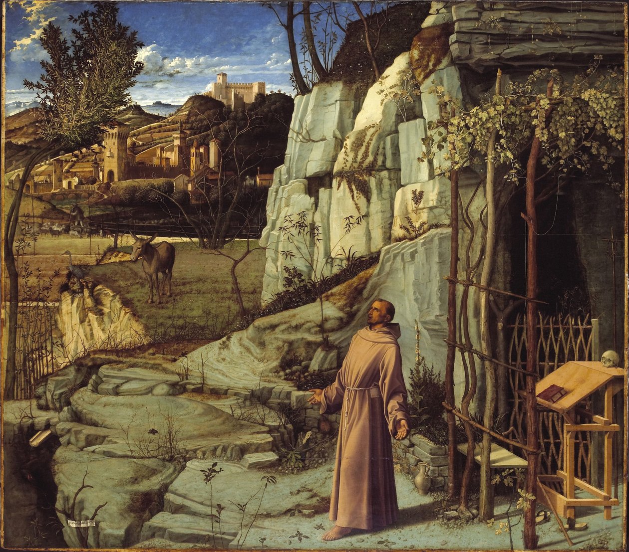 Heiliger Franziskus in der Wüste von Giovanni Bellini