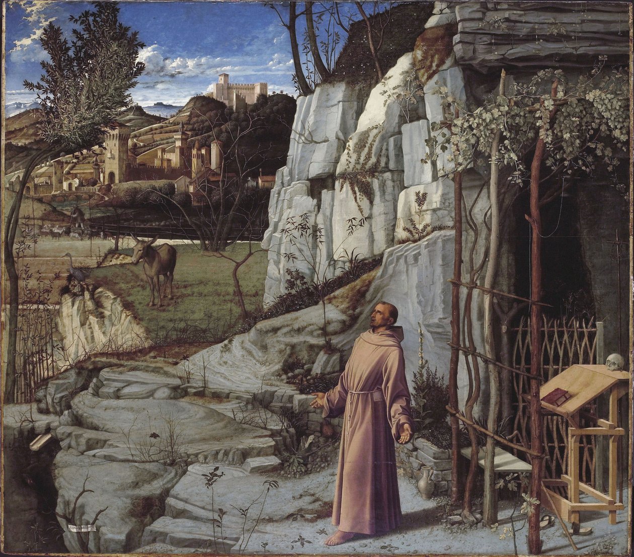 Heiliger Franziskus in der Wüste von Giovanni Bellini