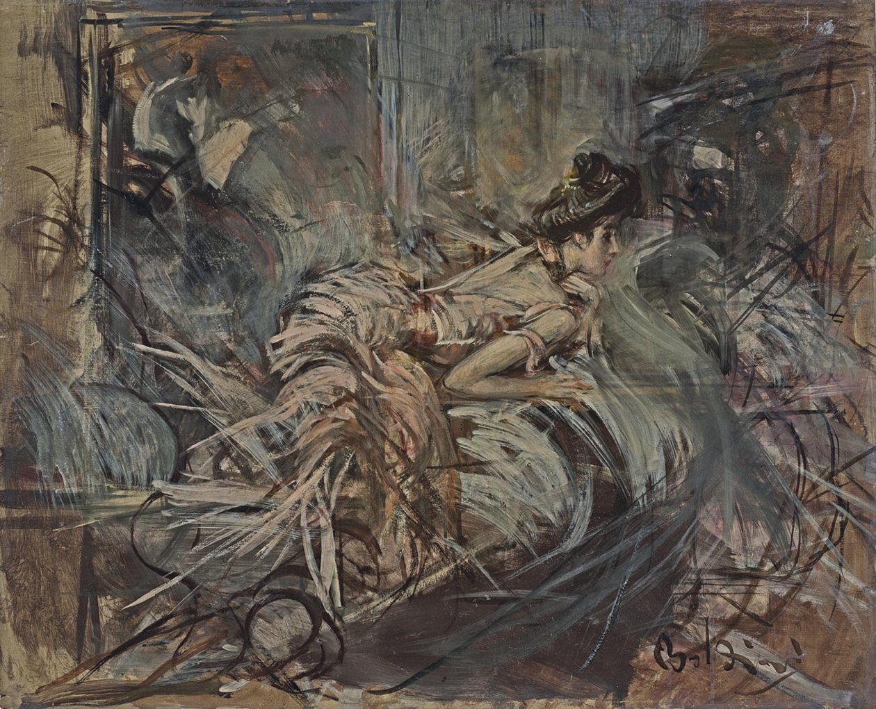 Das Modell des Künstlers von Giovanni Boldini